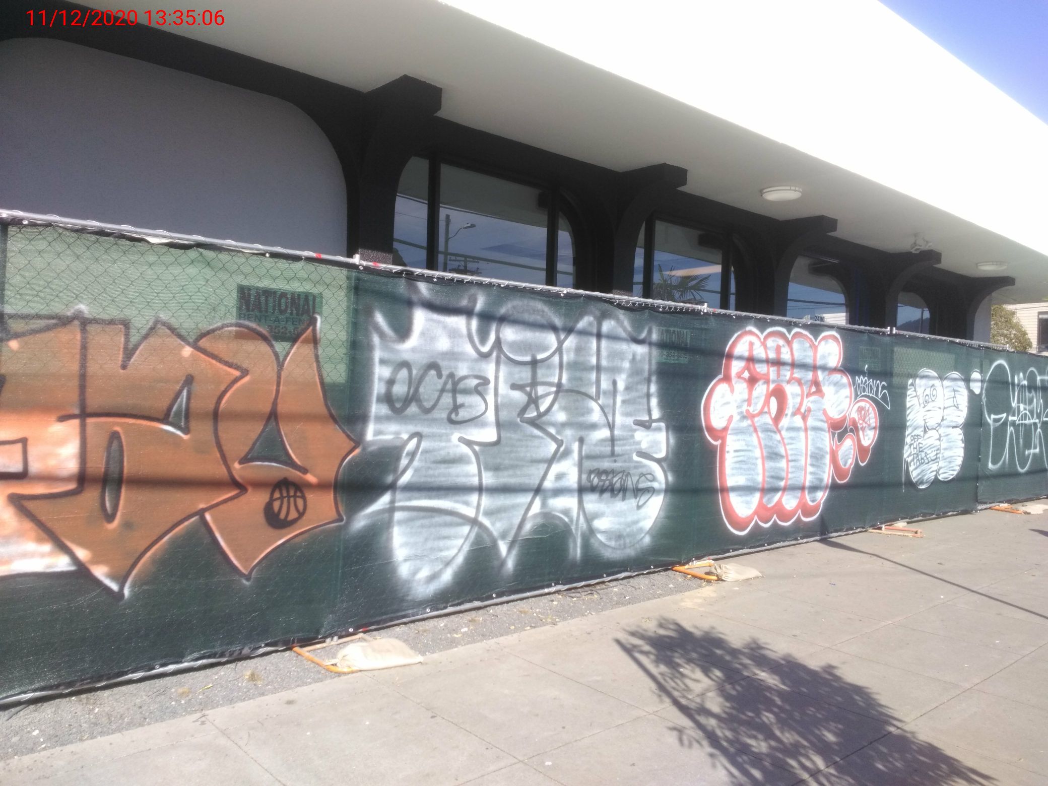 Graffiti at 2400 IRVING ST