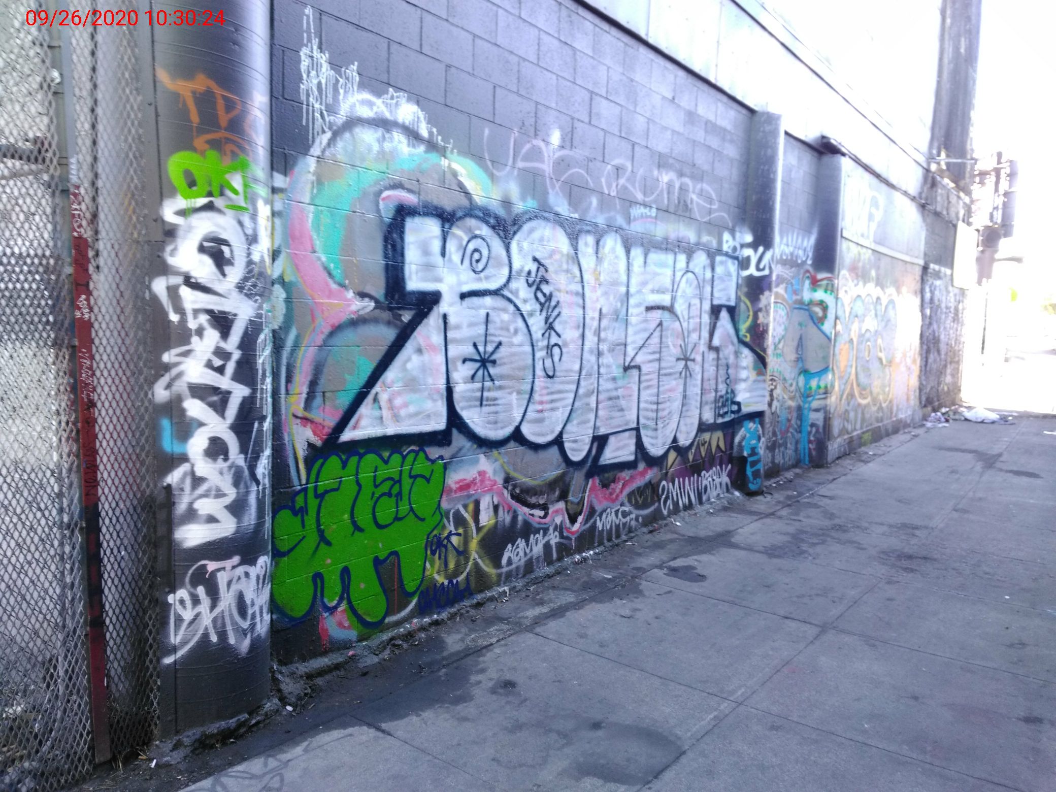 Graffiti at 2560 Marin St