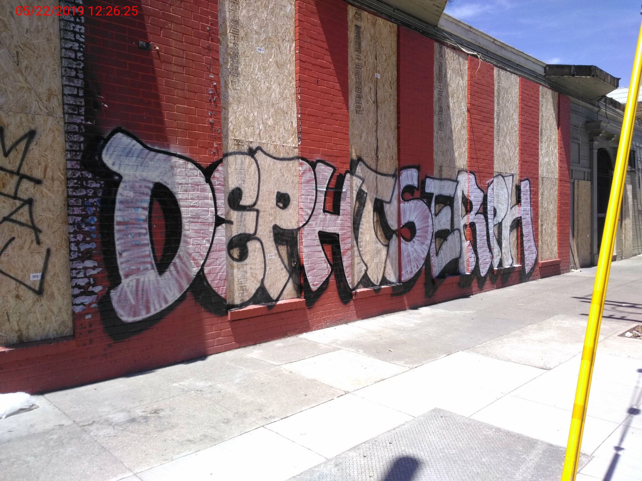 Graffiti at 3300 Geary Blvd