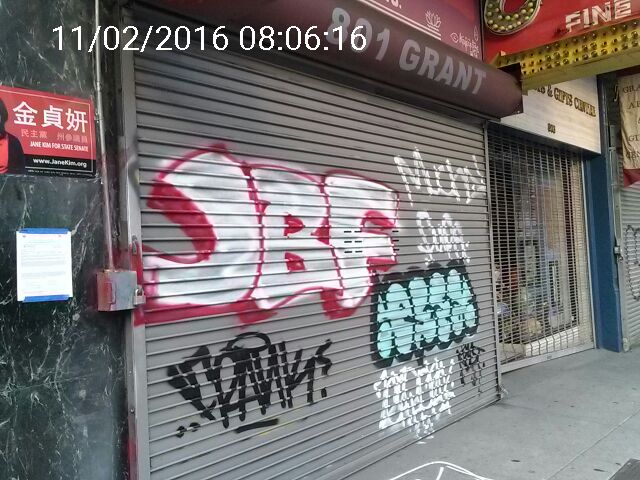 Graffiti at 801 GRANT AVE