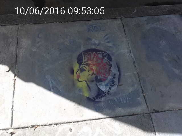 Graffiti at 1200 Haight St