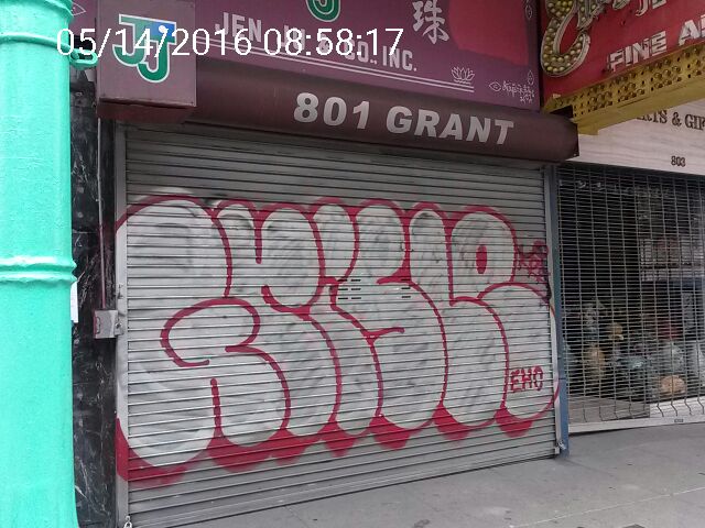 Graffiti at 801 GRANT AVE