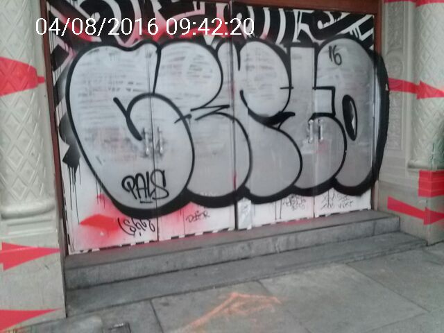 Graffiti at 445 Geary St
