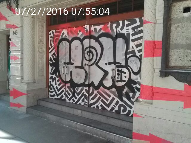 Graffiti at 445 Geary St