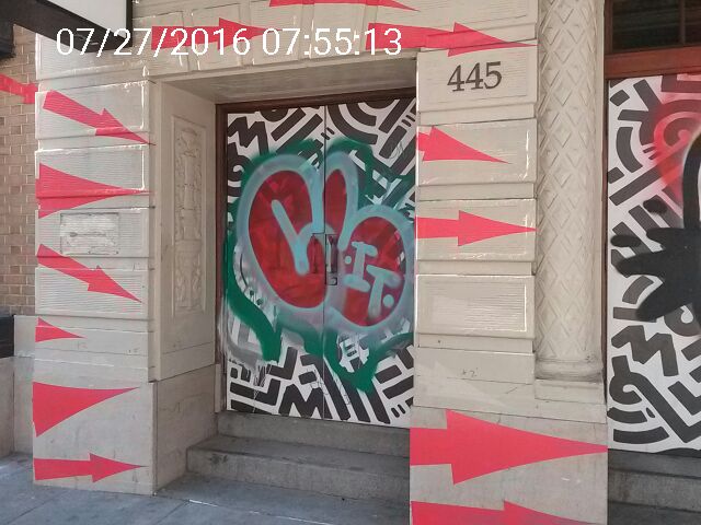Graffiti at 445 Geary St