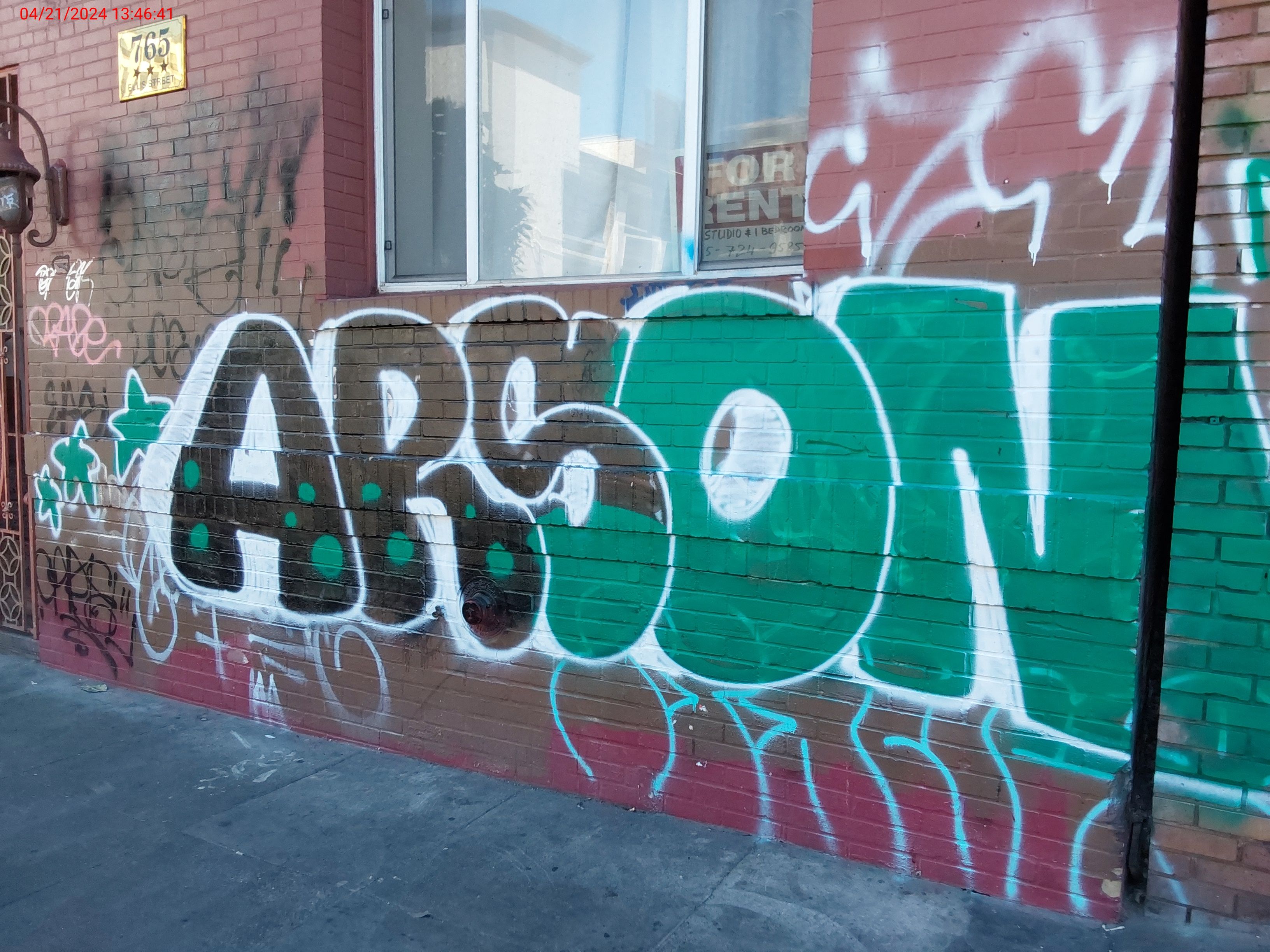 Graffiti at 765 ELLIS ST